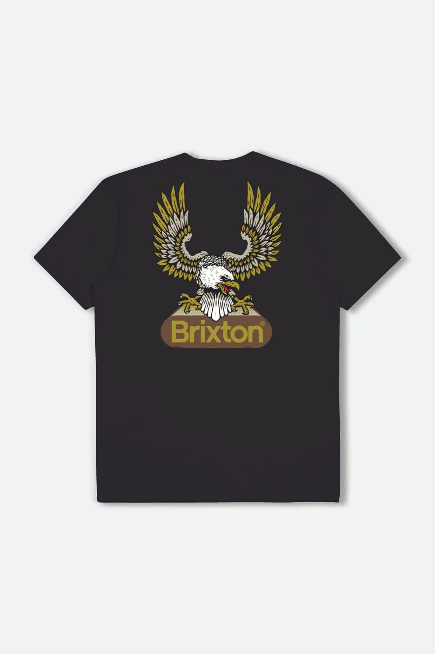BRIXTON Merrick Standard T-Shirt Black Men's Short Sleeve T-Shirts Brixton 