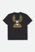 BRIXTON Merrick Standard T-Shirt Black Men's Short Sleeve T-Shirts Brixton 