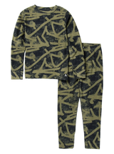 BURTON Kids Fleece Base Layer Set Forest City Streets Youth Base Layers Burton 