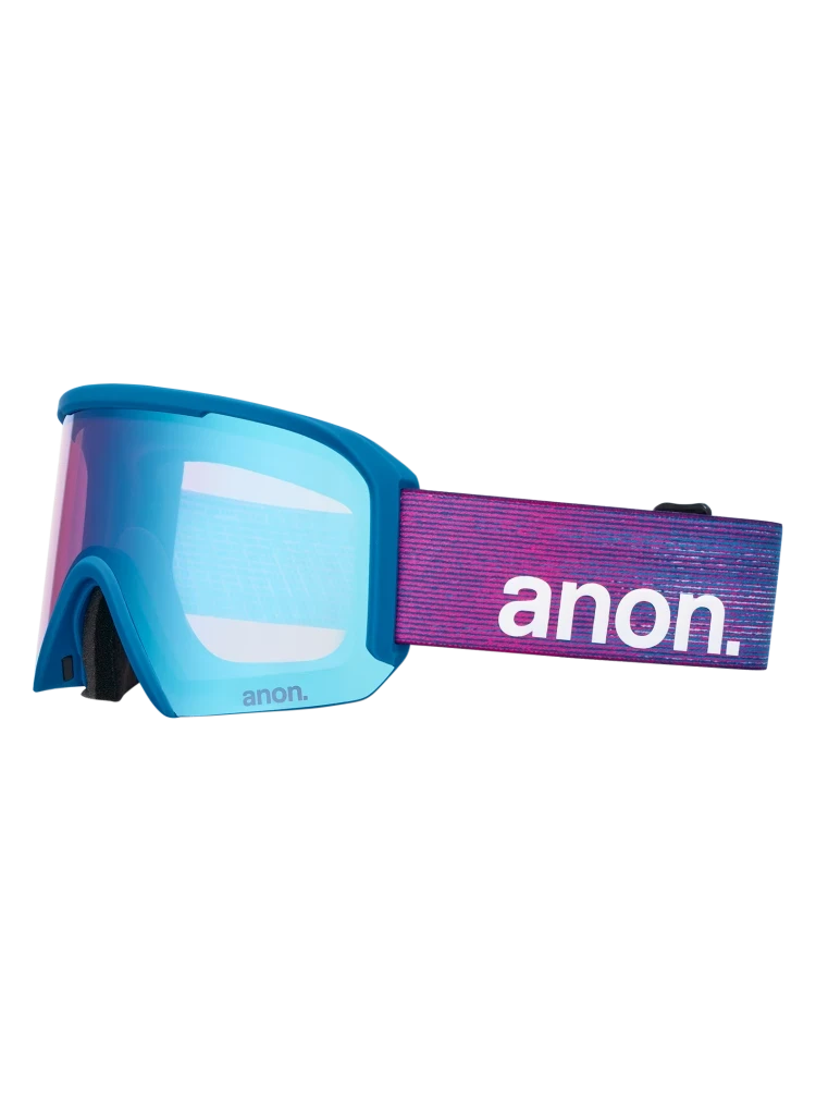 ANON Nesa S Pink Denim - Perceive Variable Blue + Perceive Cloudy Burst + MFI Face Mask Snow Goggle Snow Goggles Anon 