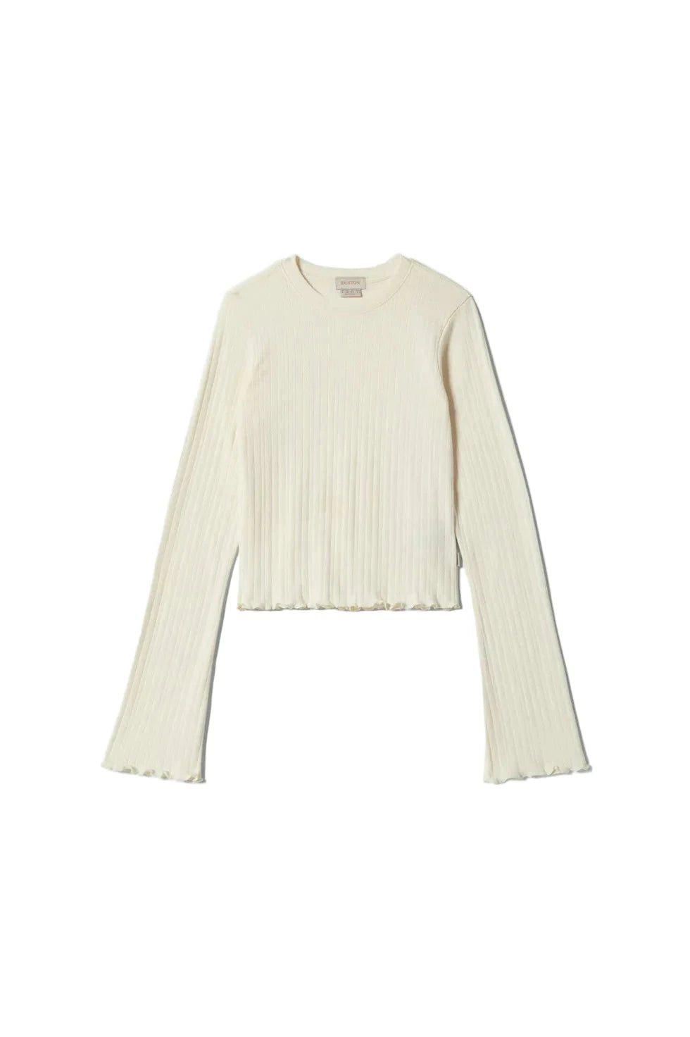 BRIXTON Women's Dolly Slim Long Sleeve Knit Shirt Off White Women's Crewnecks Brixton 