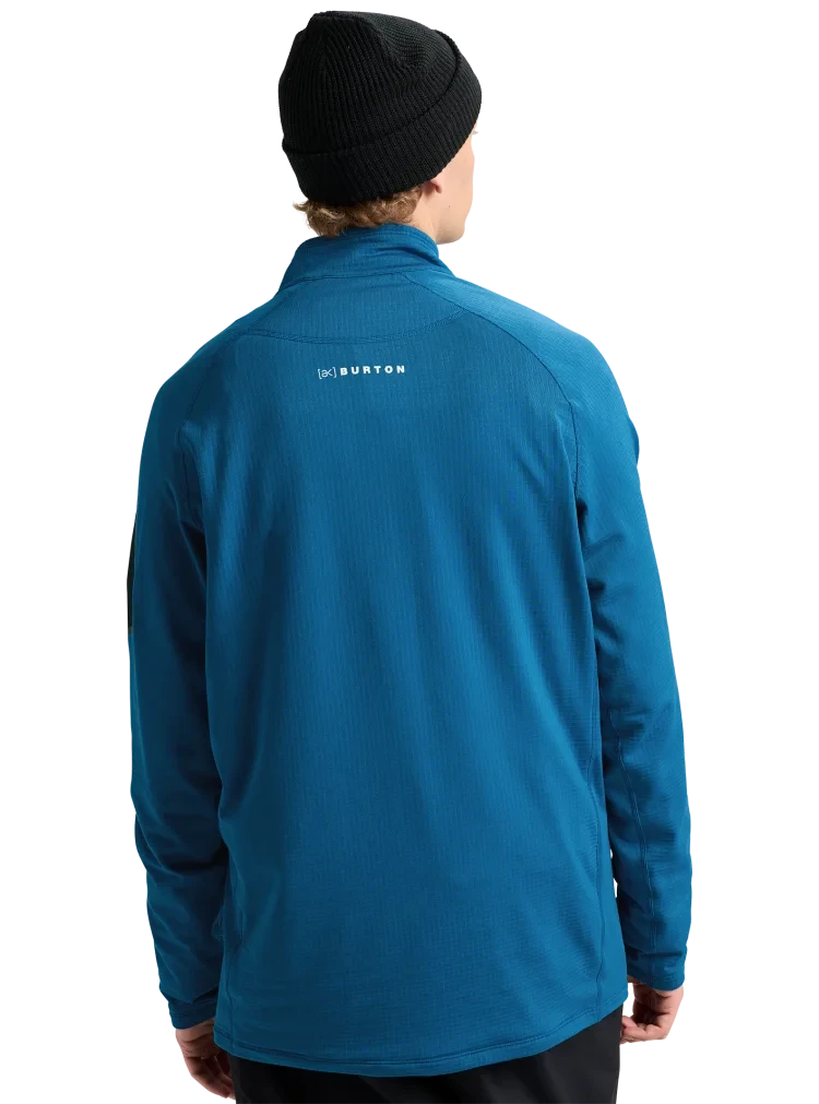 BURTON [ak] Helium Grid Half-Zip Fleece Blue Teal Men's Base Layers Burton 