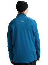 BURTON [ak] Helium Grid Half-Zip Fleece Blue Teal Men's Base Layers Burton 