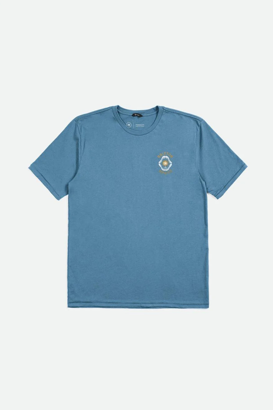 BRIXTON Wells Tailored T-Shirt Blue Heaven Men's Short Sleeve T-Shirts Brixton 