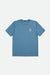 BRIXTON Wells Tailored T-Shirt Blue Heaven Men's Short Sleeve T-Shirts Brixton 