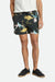 BRIXTON Voyage Hybrid Shorts Black/Straw/Coral Pink Men's Hybrid Shorts Brixton 