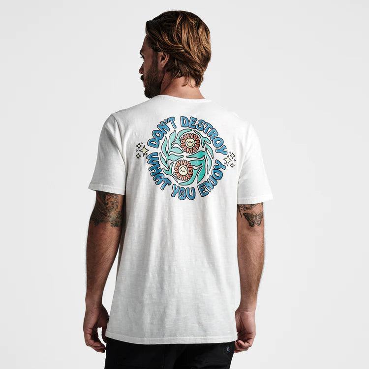 ROARK Destroy Enjoy T-Shirt Off White Men's Short Sleeve T-Shirts Roark Revival 