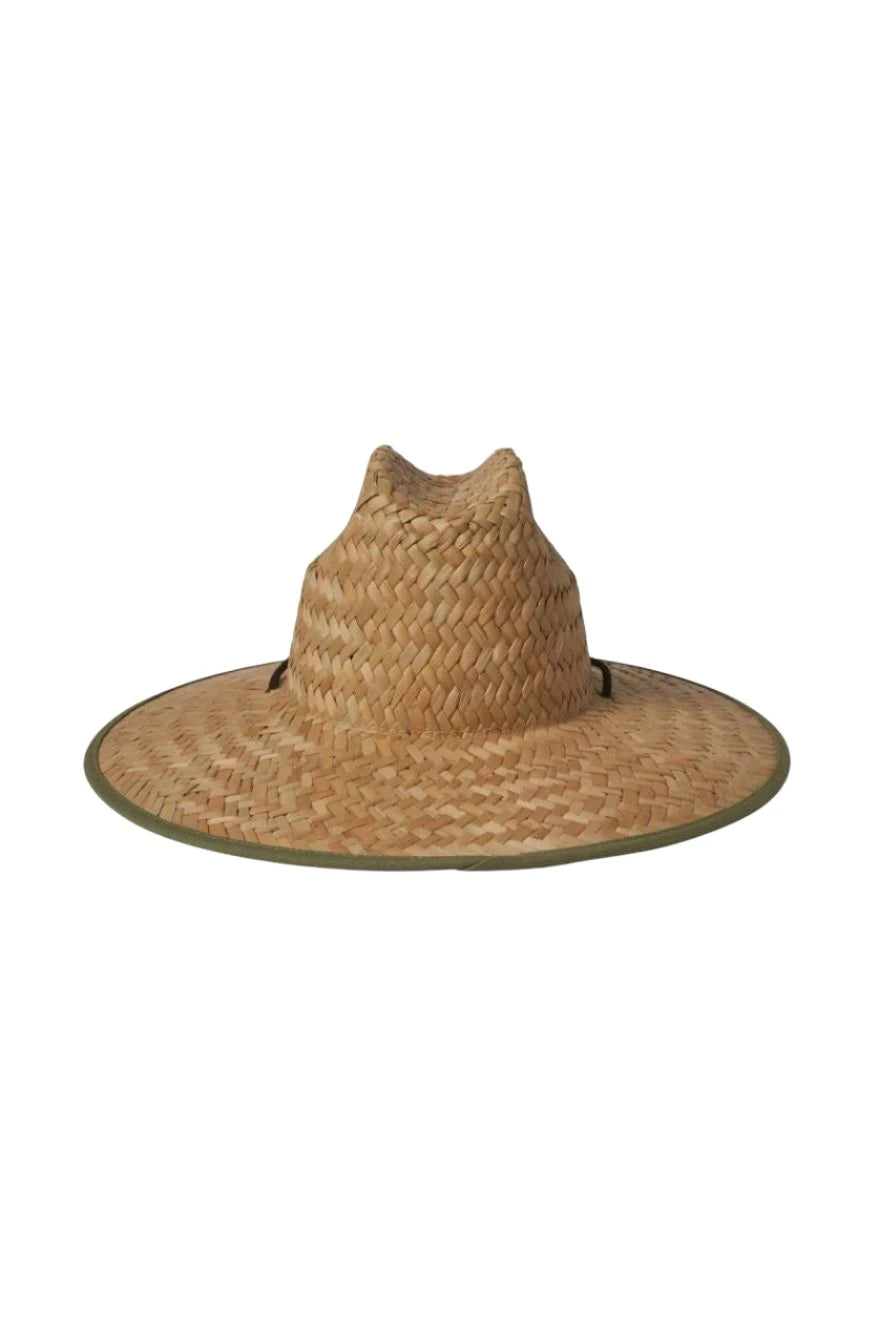 BRIXTON Crest Sun Hat Tan/Olive Surplus Men's Straw Hats Brixton 