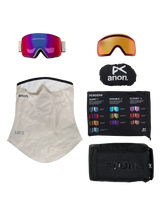 ANON M5 Sediment - Perceive Sunny Red + Perceive Cloudy Burst + MFI Face Mask Snow Goggle Snow Goggles Anon 