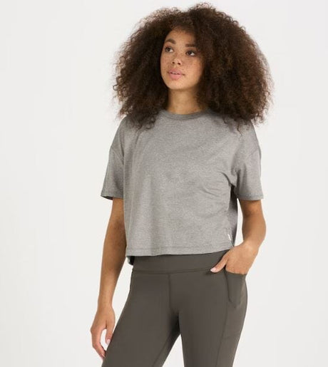 VUORI Women's Energy T-Shirt Heather Grey Women's T-Shirts Vuori 