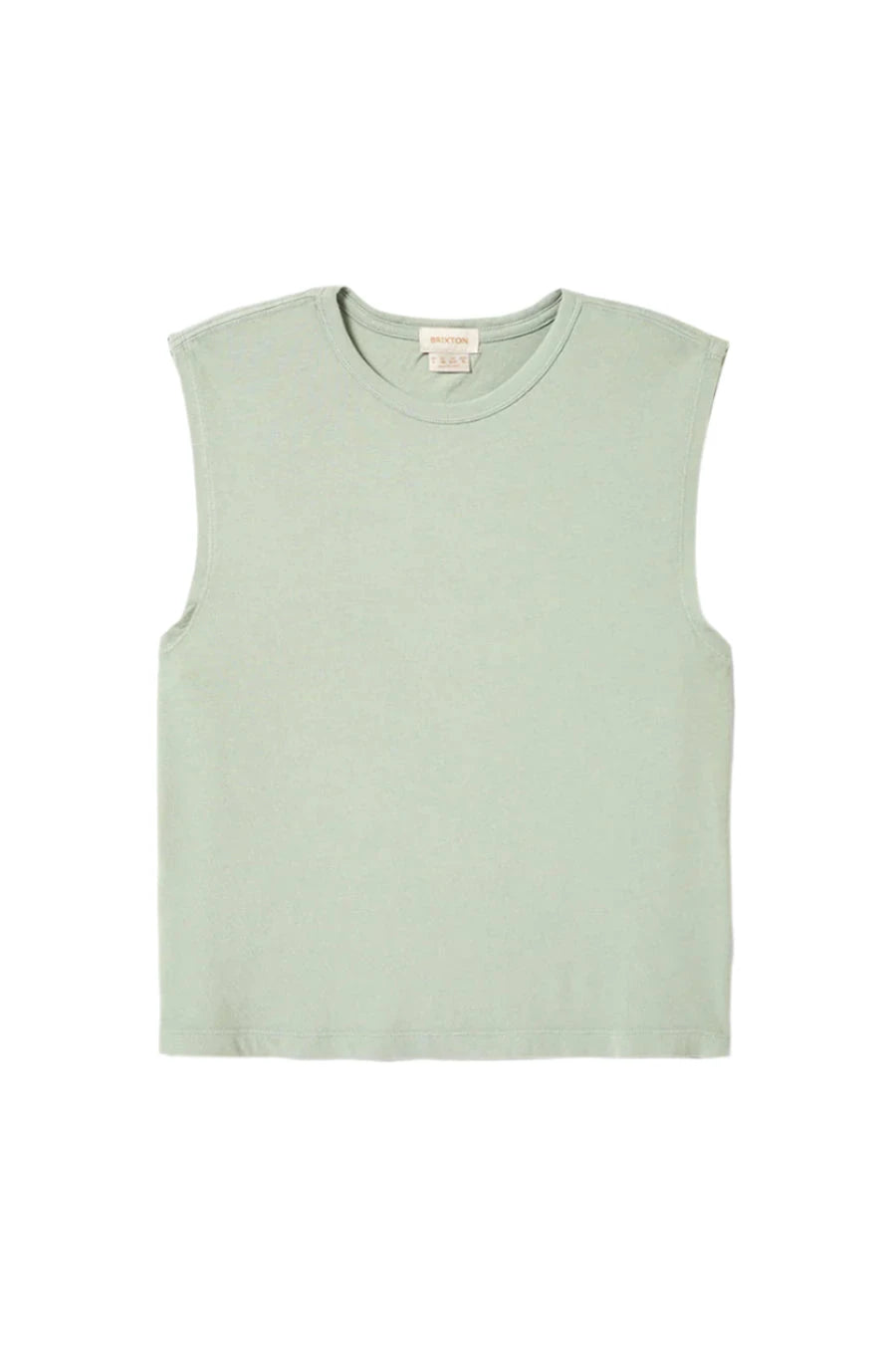 BRIXTON Women's Carefree Organic Garment Dyed Muscle Tank Sage Green Women's Tank Tops and Halter Tops Brixton 