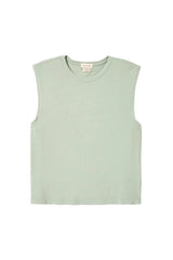 BRIXTON Women's Carefree Organic Garment Dyed Muscle Tank Sage Green Women's Tank Tops and Halter Tops Brixton 