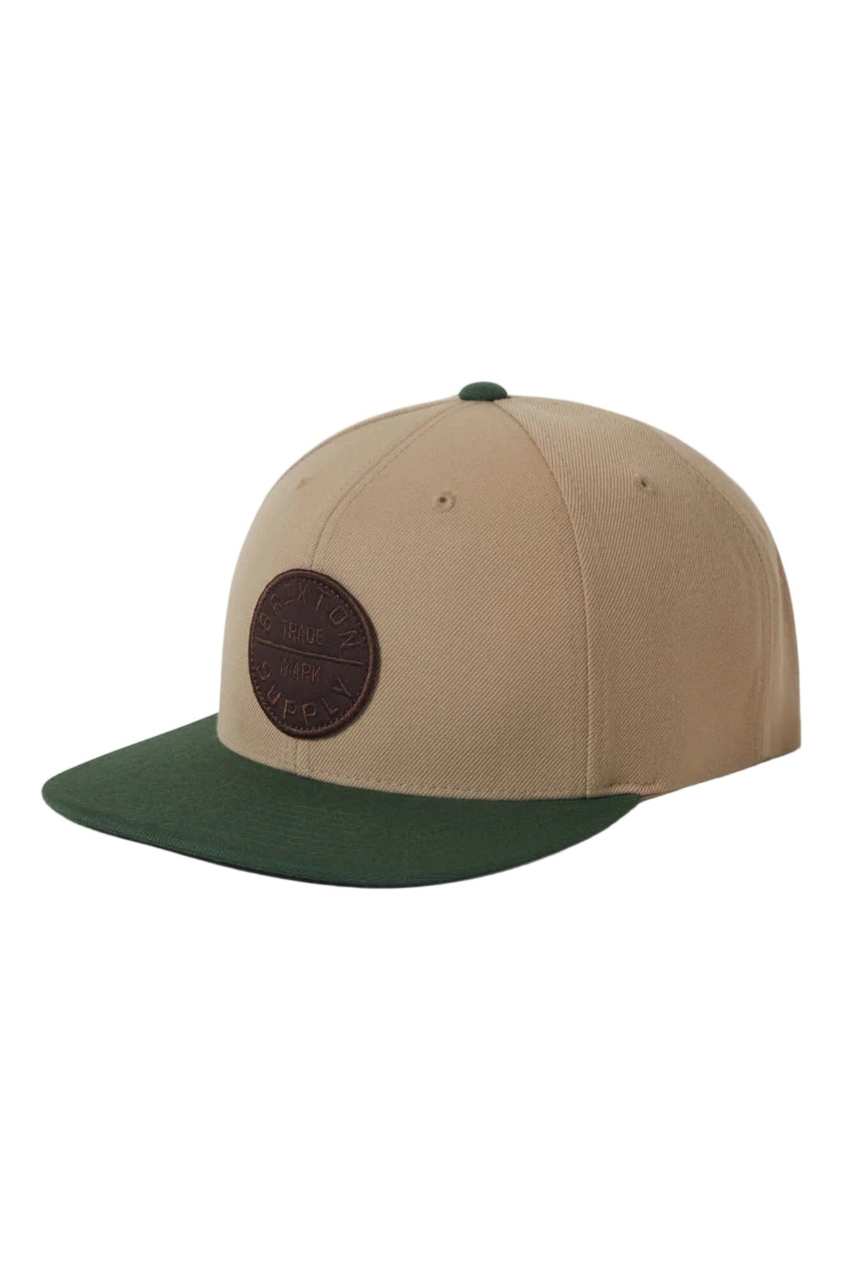 BRIXTON Oath III Snapback Hat Khaki/Primal Green Men's Hats Brixton 