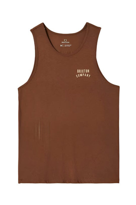 BRIXTON Woodburn Tank Off Pinecone Brown/Hazelnut Men's Tank Tops Brixton 