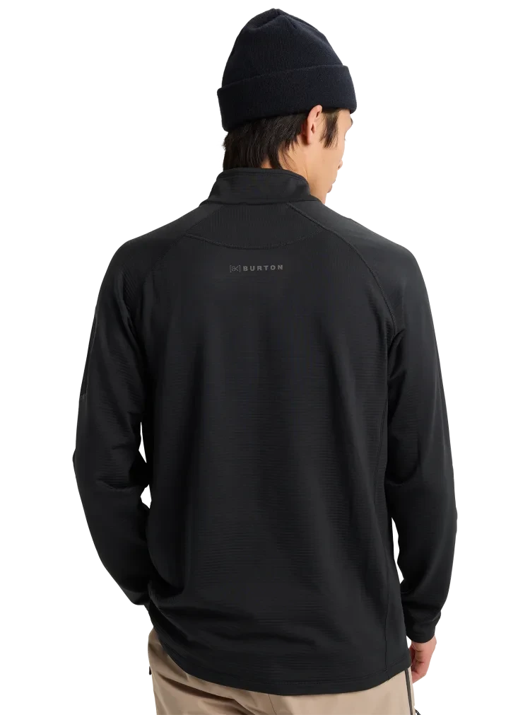 BURTON [ak] Helium Grid Half-Zip Fleece True Black Men's Base Layers Burton 