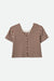 BRIXTON Women's Mykonos Small Check Woven Shirt Sepia Women's Blouses Brixton 
