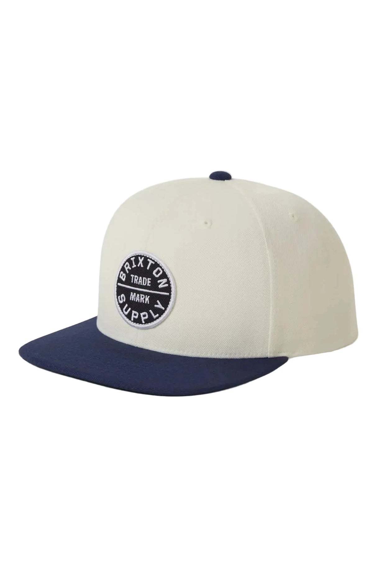 BRIXTON Oath III Snapback Hat Off White/Midnight Blue Men's Hats Brixton 