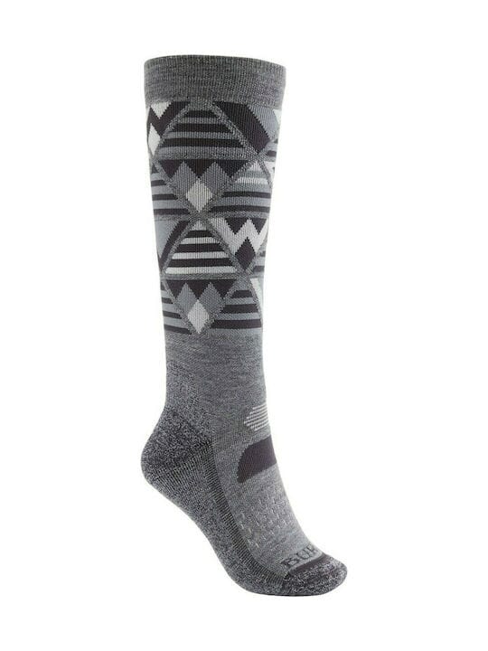 BURTON Women's Performance Midweight Snowboard Socks Gray Heather Women's Snowboard Socks Burton 