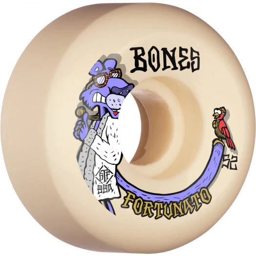 BONES STF Fortunato Pimpin 99A V5 Sidecut 52mm Skateboard Wheels Skateboard Wheels Bones 