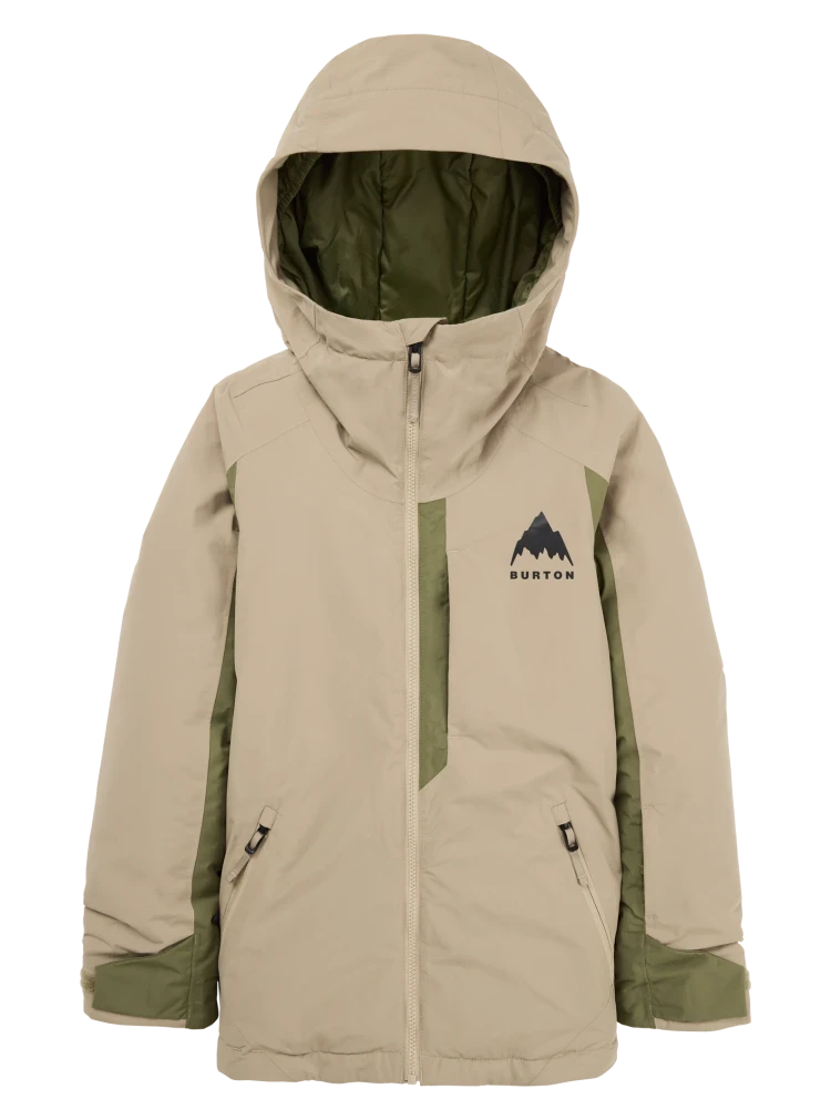 BURTON Kid's Hillslope Snow Jacket Summit Taupe/Forest Moss 2026 Youth Snow Jackets Burton 