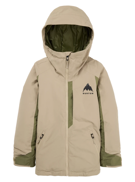 BURTON Kid's Hillslope Snow Jacket Summit Taupe/Forest Moss 2026 Youth Snow Jackets Burton 