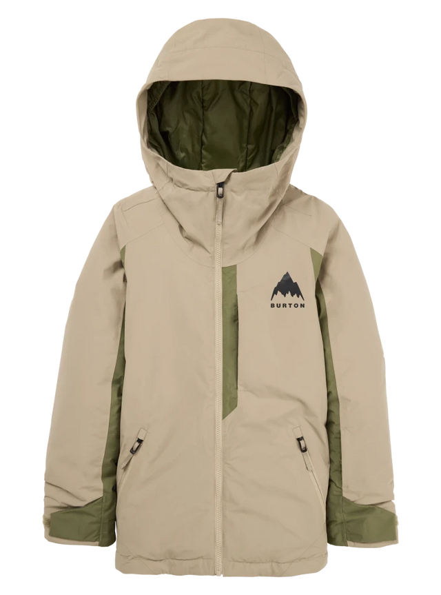BURTON Kid's Hillslope Snow Jacket Summit Taupe/Forest Moss 2026 Youth Snow Jackets Burton 