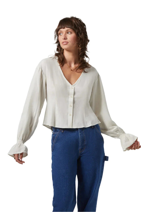BRIXTON Women's The Meadow Blouse Off White Women's Blouses Brixton 