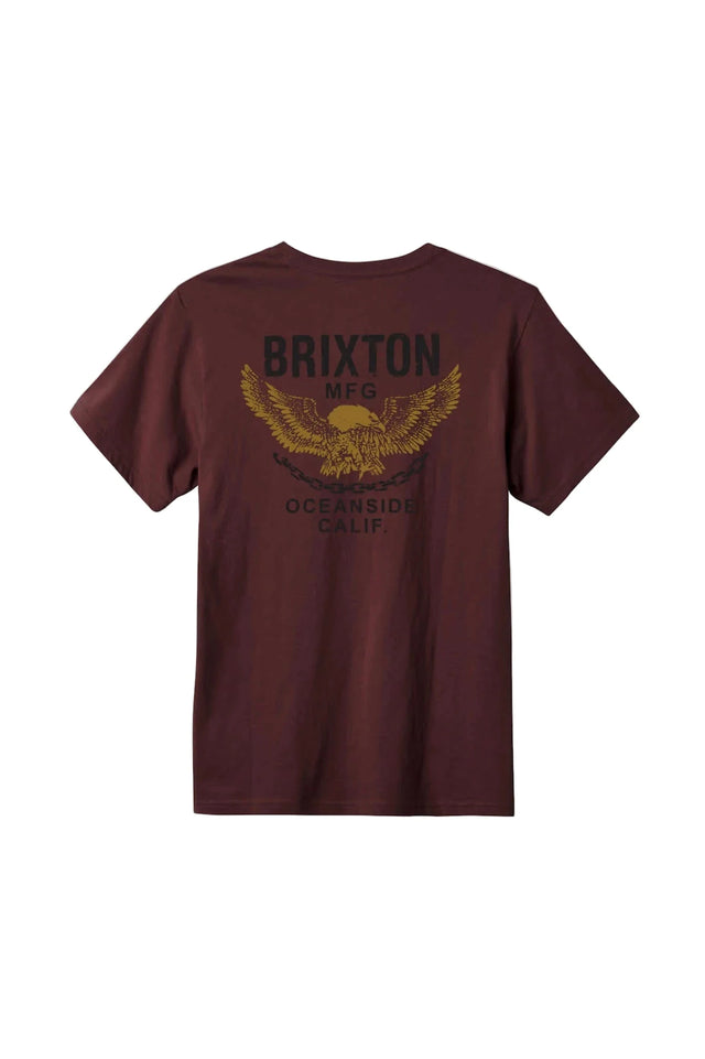 BRIXTON Waller T-Shirt Port Worn Wash Men's Short Sleeve T-Shirts Brixton 