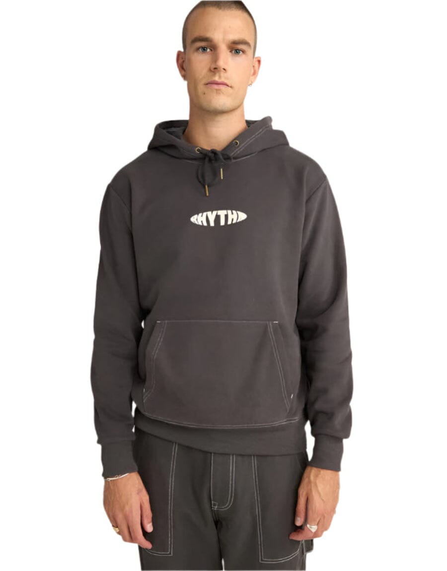 RHYTHM Contrast Stitch Hoodie Charcoal – Freeride Boardshop