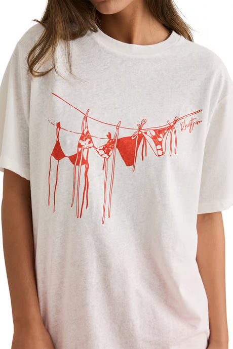 RHYTHM Women's Melia Oversized T-Shirt Red Women's Short Sleeve T-Shirts Rhythm 