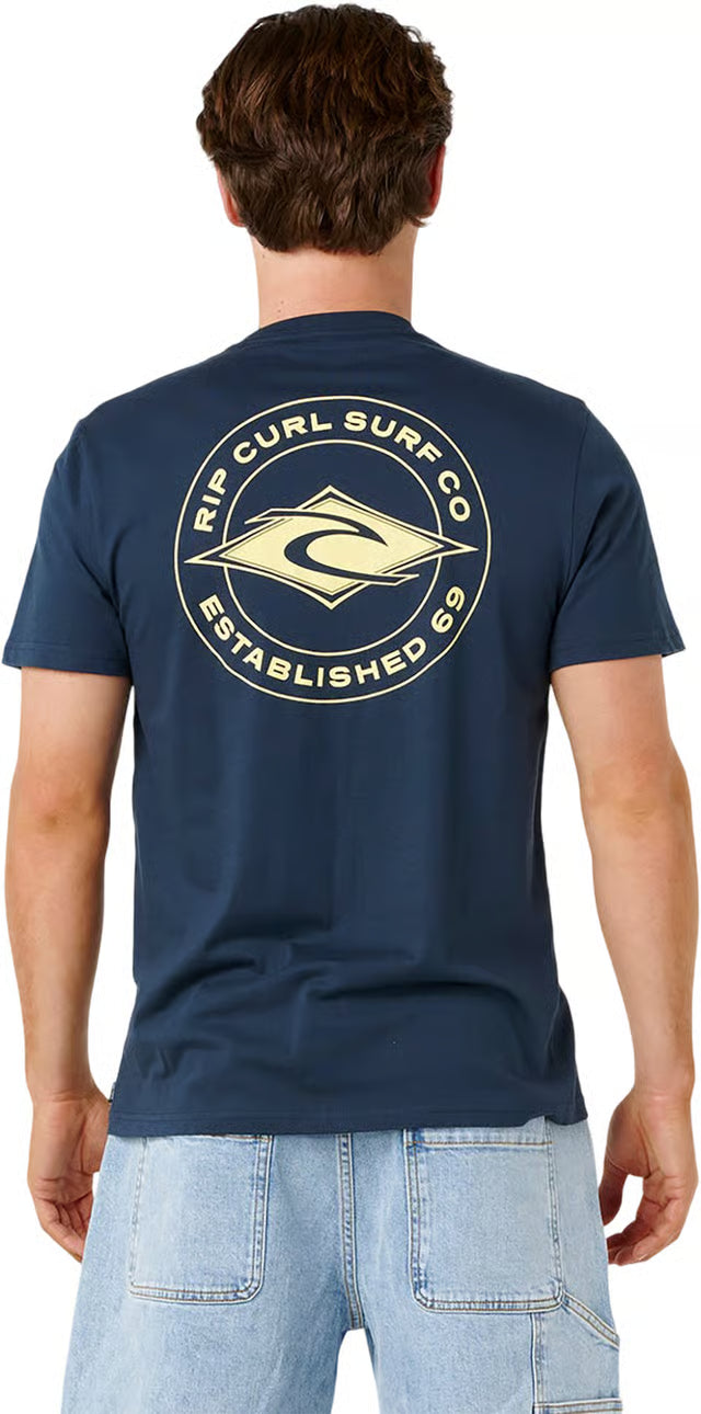 RIP CURL Staple T-Shirt Dark Navy Men's Short Sleeve T-Shirts Rip Curl 
