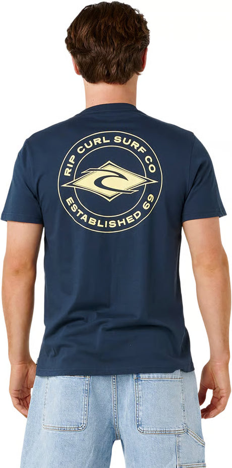 RIP CURL Staple T-Shirt Dark Navy Men's Short Sleeve T-Shirts Rip Curl 