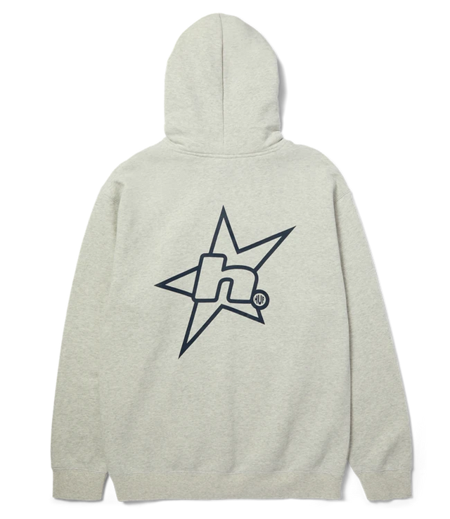 HUF H Star Logo Pullover Hoodie Ash Men's Pullover Hoodies Huf 
