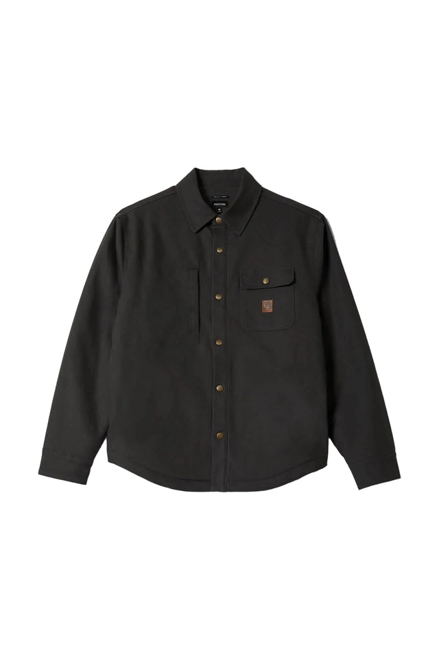 BRIXTON Builders Stretch Flannel Lined Jacket Washed Black/Red Men's Street Jackets Brixton 