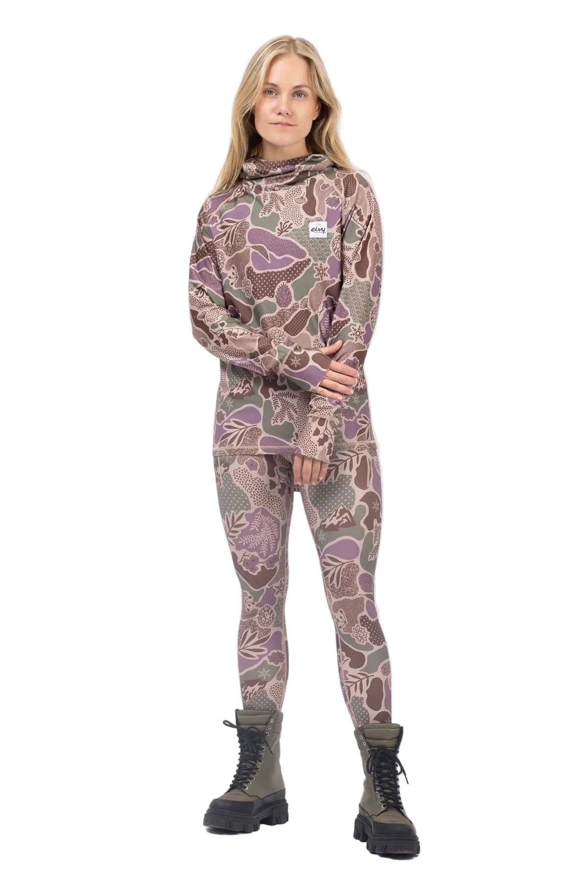 EIVY Women's Icecold Hood Base Layer Top Forest Landscape Women's Base Layers Eivy 