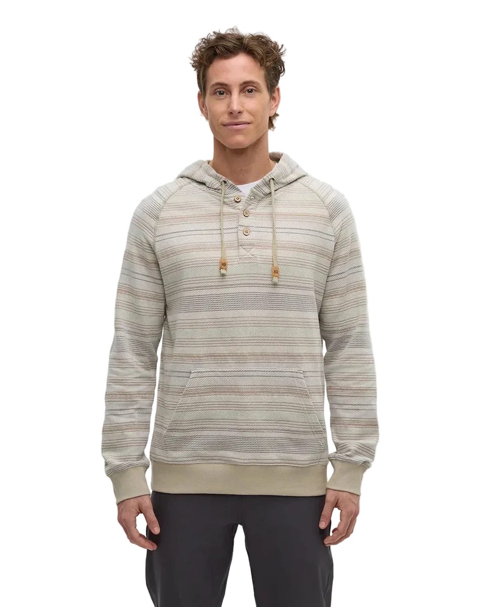 TENTREE Woodrow Hoodie Sand Stone/Multi Stripe Men's Pullover Hoodies Tentree 