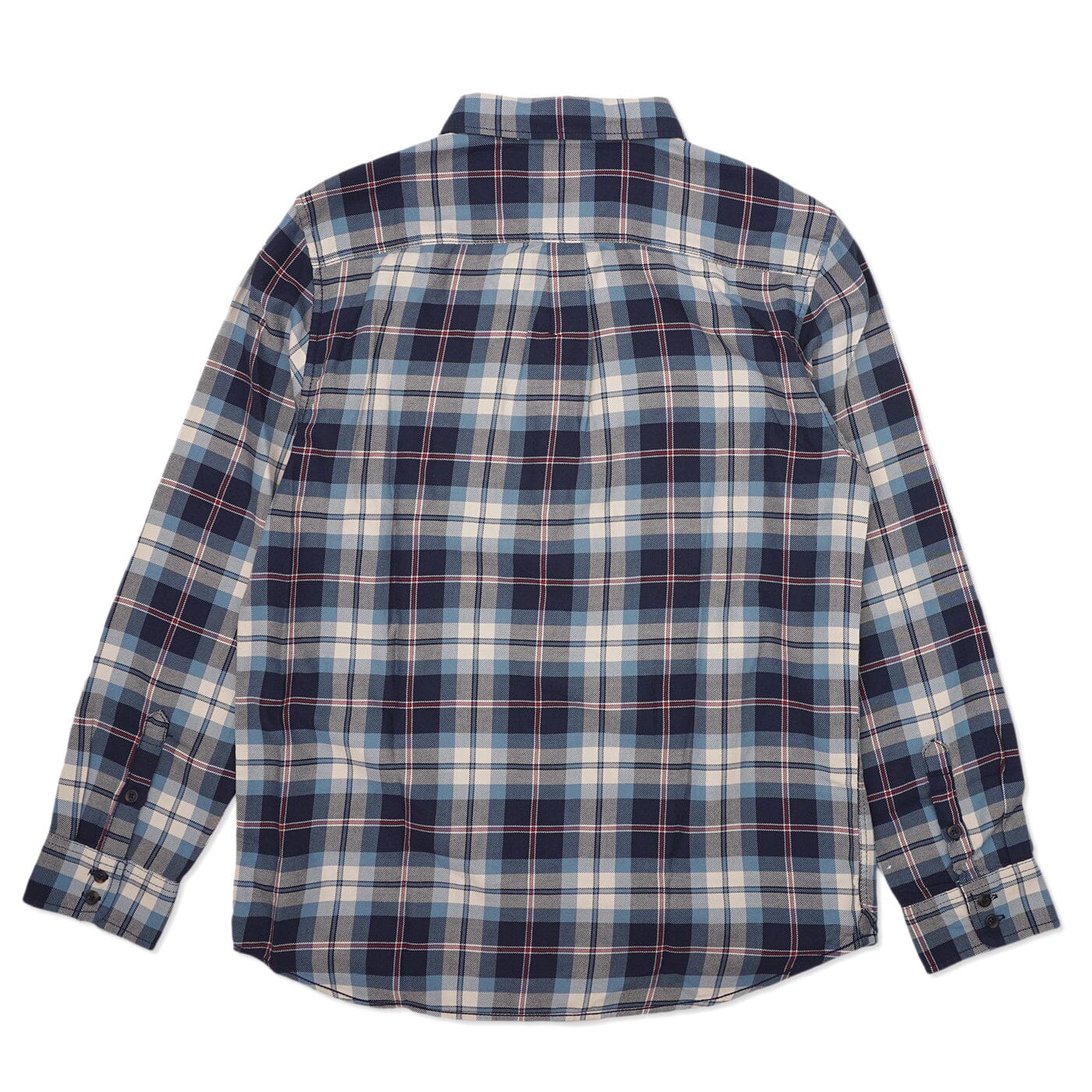 VANS Sycamore Flannel Bluestone/Oatmeal Men's Long Sleeve Button Up Shirts Vans 