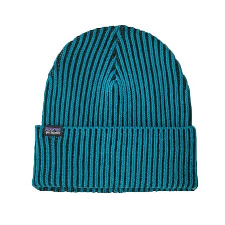 PATAGONIA Fisherman's Rolled Beanie Contrast Stripe/Mako Blue Men's Beanies Patagonia 