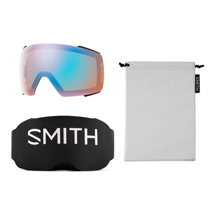 SMITH I/O MAG Black - ChromaPop Pro Photochromic Blue Mirror + ChromaPop Storm Blue Sensor Mirror Snow Goggle Snow Goggles Smith 