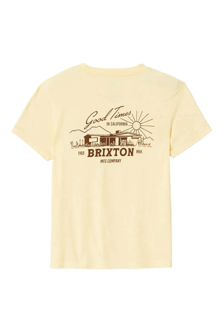 BRIXTON Women's Good Times Fitted Crew T-Shirt Panna Cotta Women's T-Shirts Brixton 