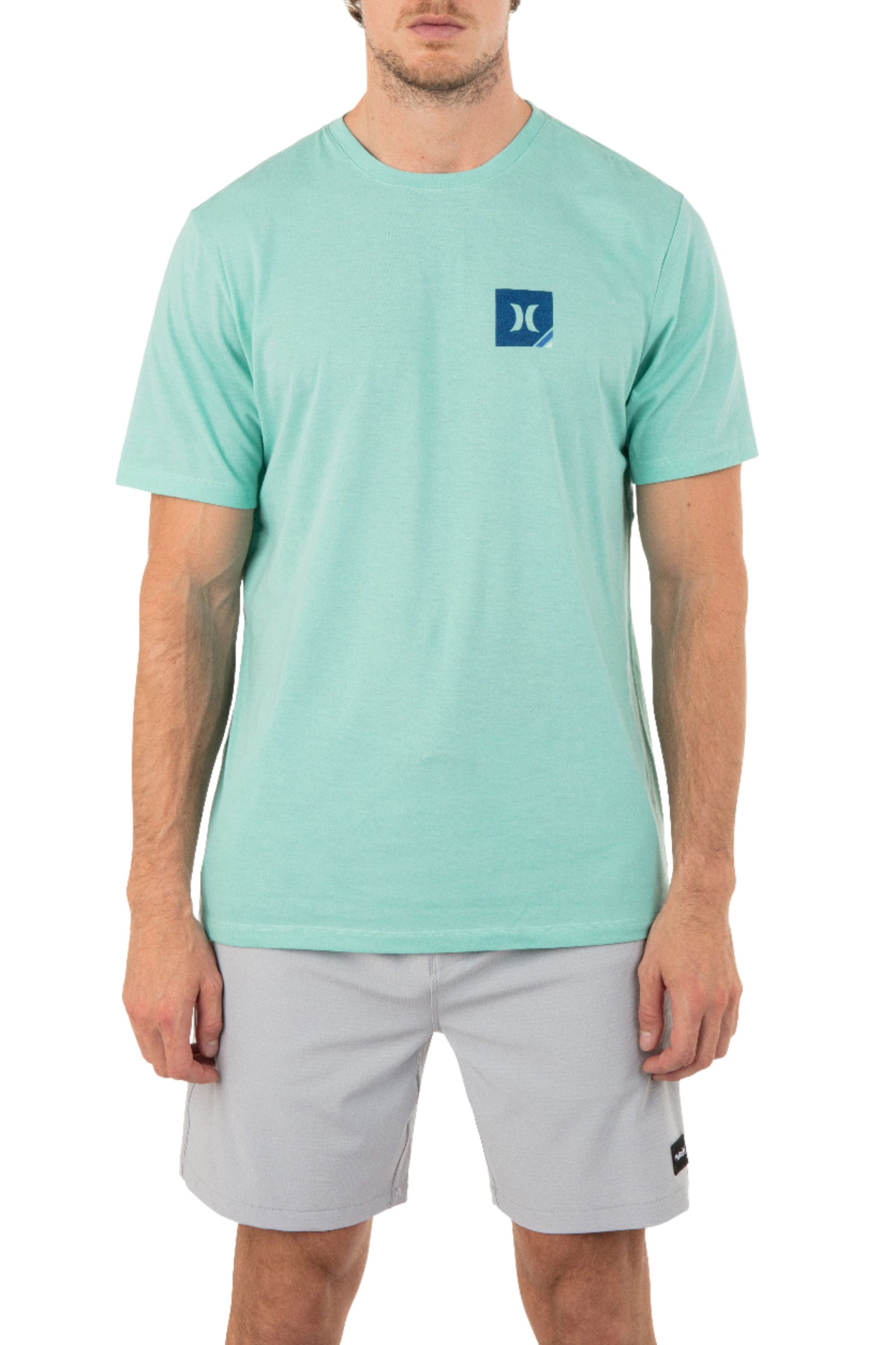 HURLEY Everyday Corner T-Shirt Tropical Mist Heather Men's Short Sleeve T-Shirts Hurley 