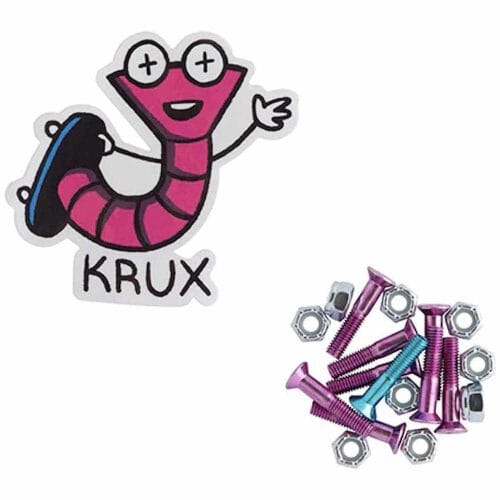 KRUX Krome Phillips 1in Pink/Blue Skateboard Hardware Skateboard Hardware Krux 