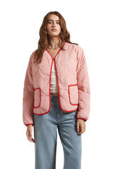 BRIXTON Women's Delilah Quilted Jacket Mellow Rose Women's Street Jackets Brixton 
