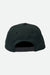 BRIXTON Crest C Snapback Hat Black Men's Straw Hats Brixton 