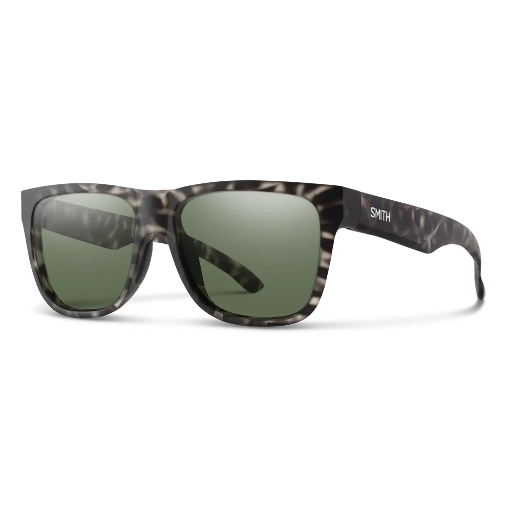SMITH Lowdown 2 Matte Grey Tortoise - ChromaPop Polarized Grey Green Polarized Sunglasses Sunglasses Smith 