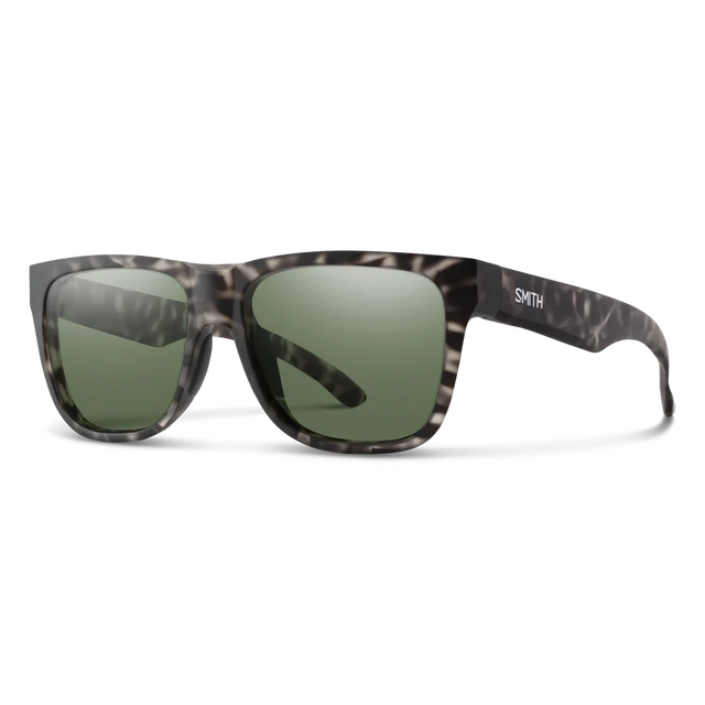 SMITH Lowdown 2 Matte Grey Tortoise - ChromaPop Polarized Grey Green Polarized Sunglasses Sunglasses Smith 