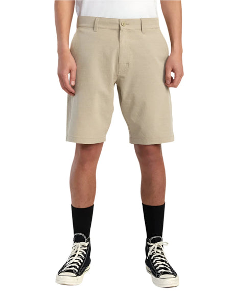 RVCA Balance Hybrid Shorts Khaki Men's Hybrid Shorts RVCA 