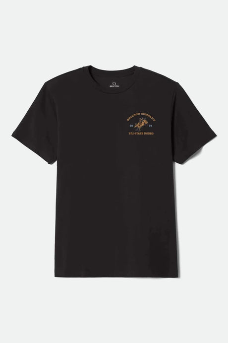 BRIXTON Danforth T-Shirt Black Men's Short Sleeve T-Shirts Brixton 