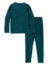 BURTON Kids Fleece Base Layer Set Deep Emerald Youth Base Layers Burton 