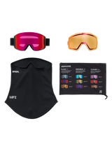 ANON Sync Black - Perceive Sunny Red + Perceive Cloudy Burst + MFI Face Mask Snow Goggle Snow Goggles Anon 
